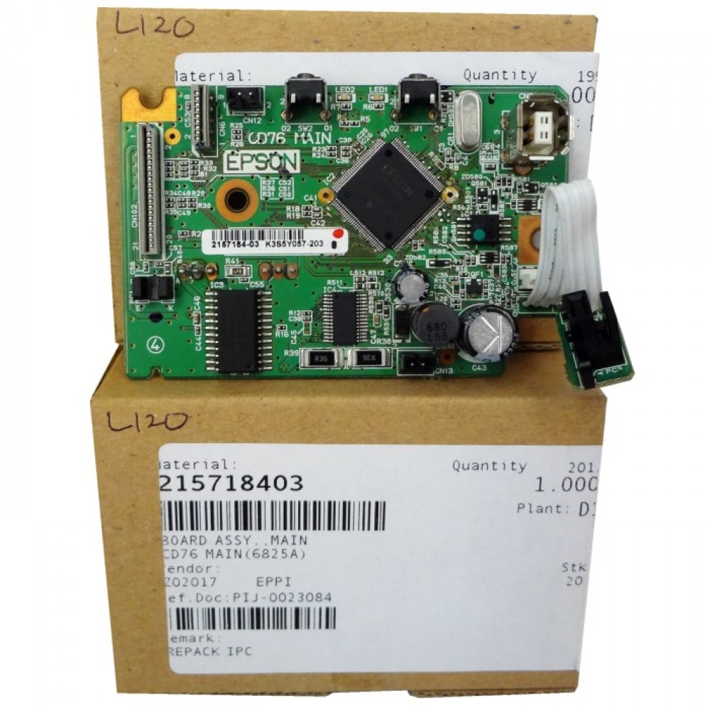 Board Epson L120 L121 Original, Mainboard Printer Epson L-120 L-L121, Motherboard Epson L120 Part Number Assy 2184783